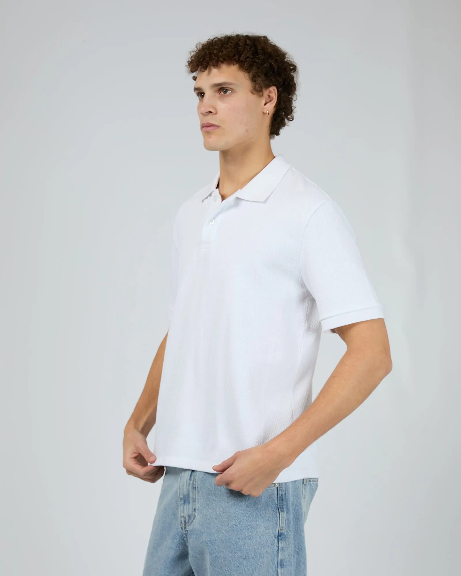 Waffle Polo White