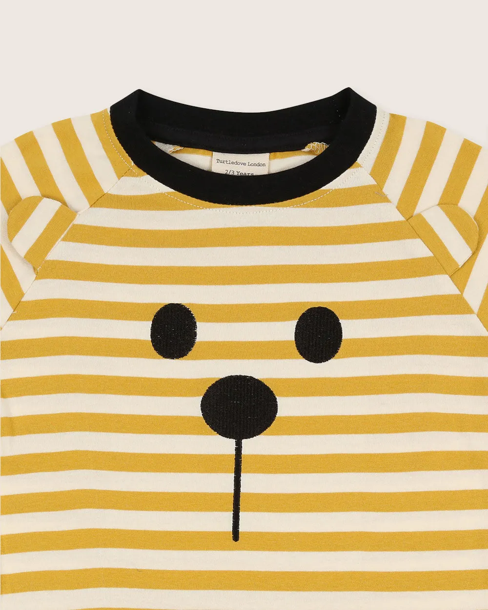 Wide Stripe Mustard Character T-Shirt