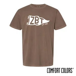 ZBT Comfort Colors Brown Pennant Short Sleeve Tee